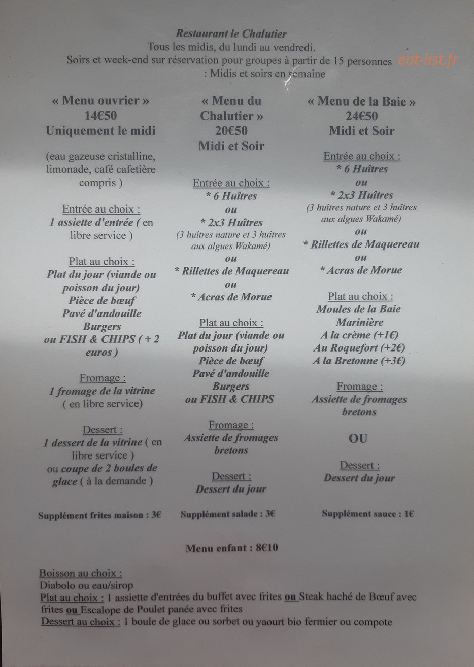 Le Chalutier — carte page 2