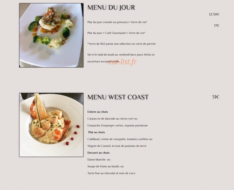 Le West Coast — carte page 1