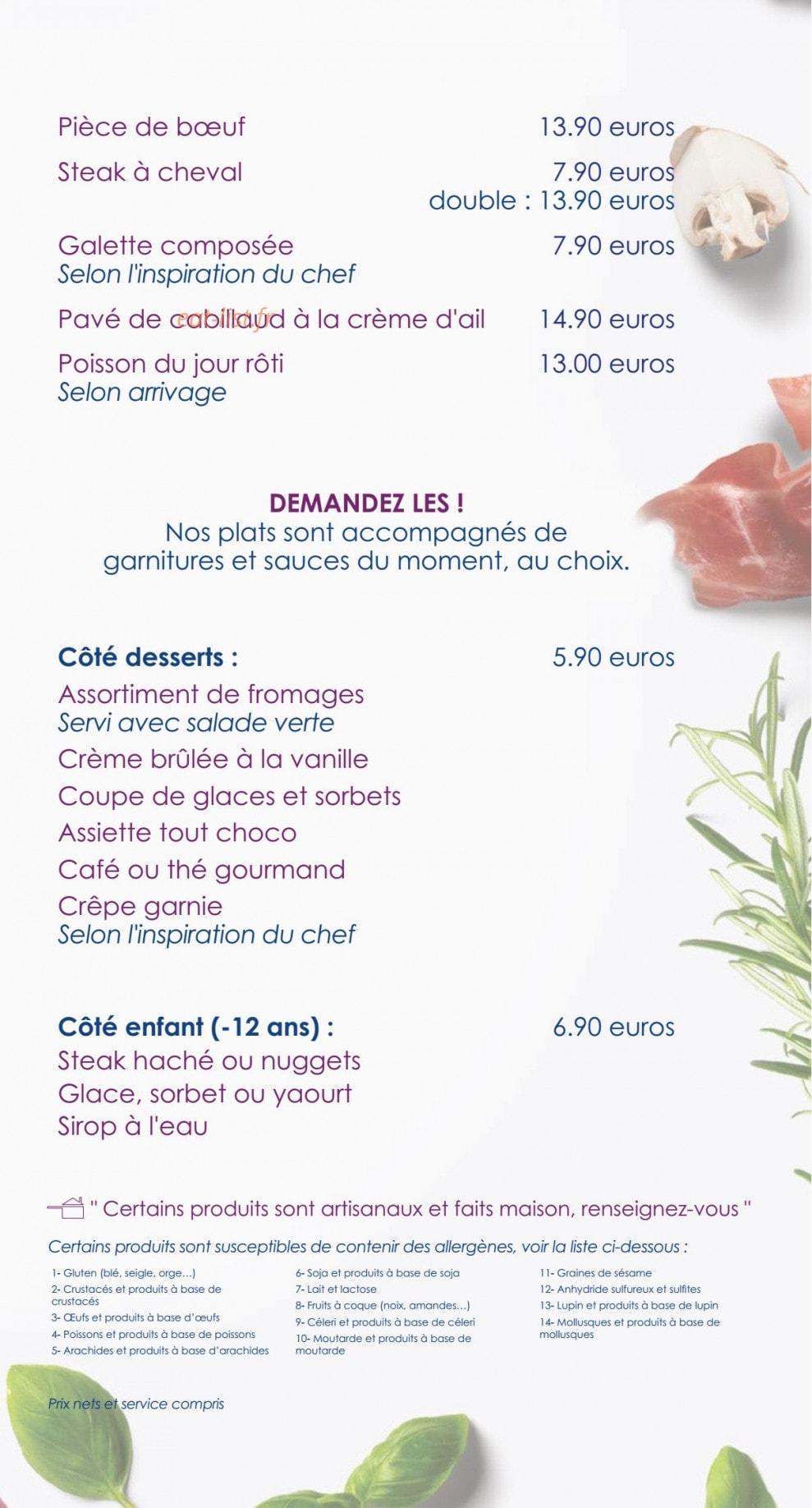 Resto Novo — carte page 3