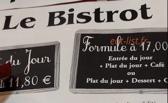 Le bistrot — carte page 1