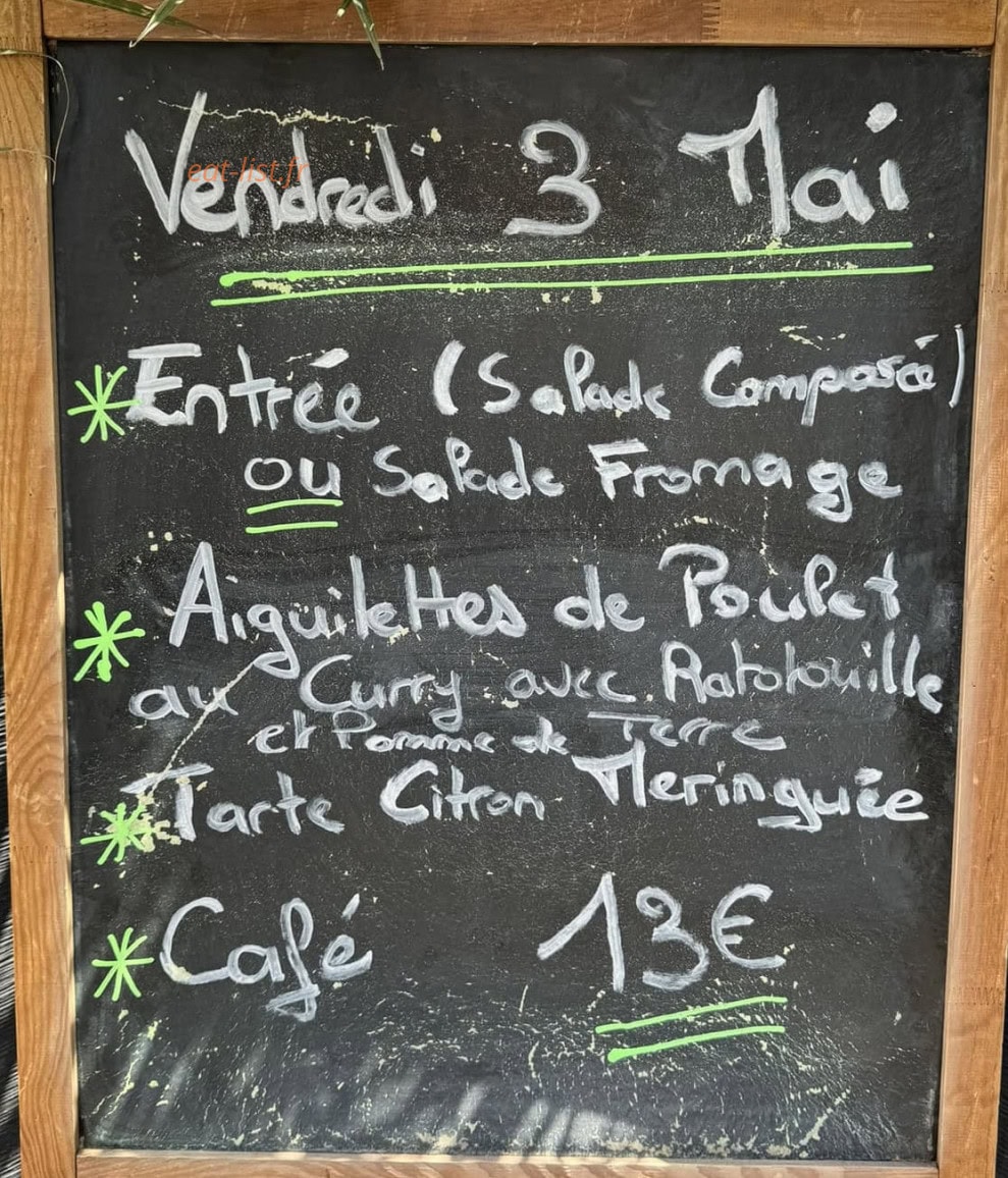 Le Sporting bar — carte page 1