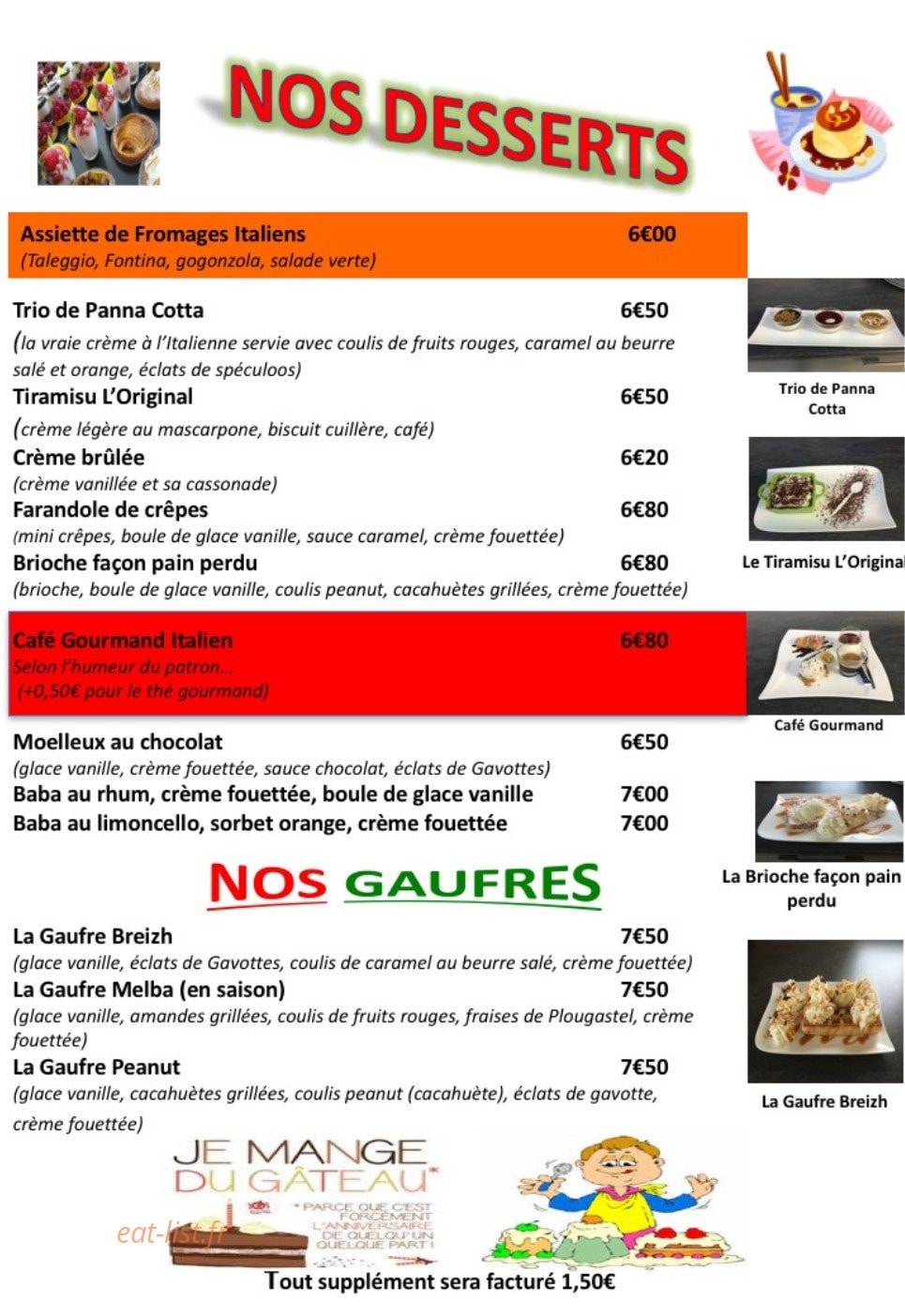 La Tavola — carte page 6