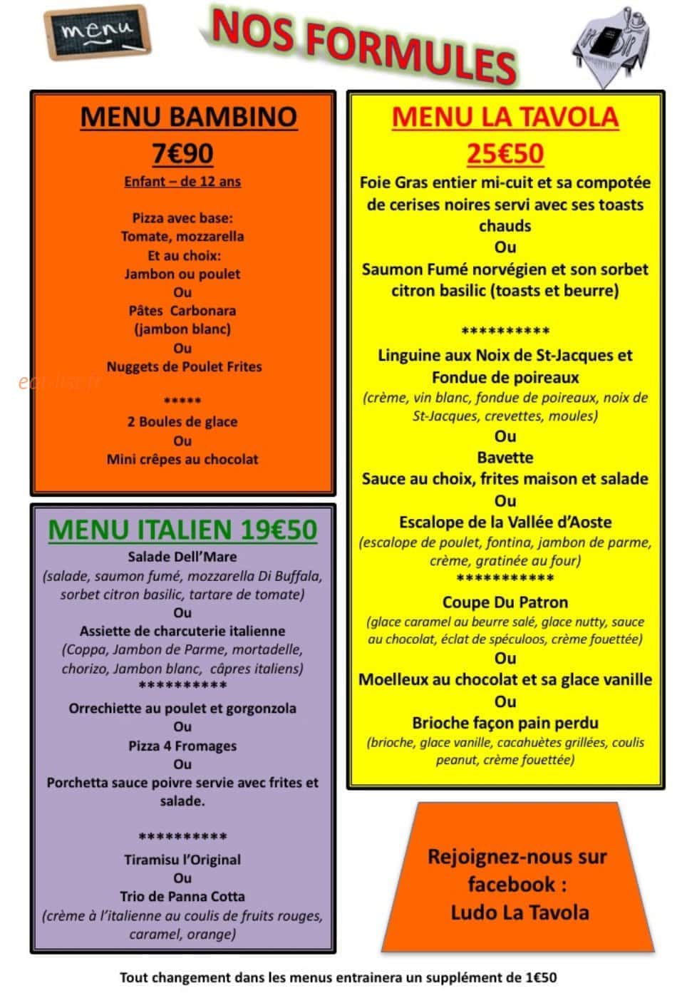 La Tavola — carte page 2