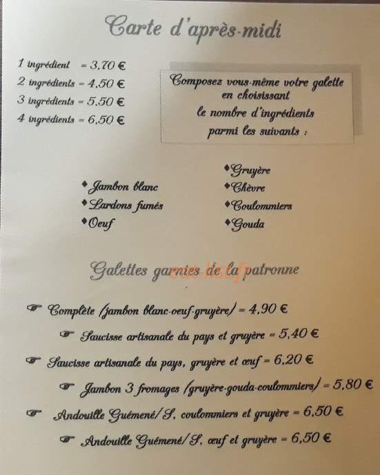 La Maison de Jeanne — carte page 2