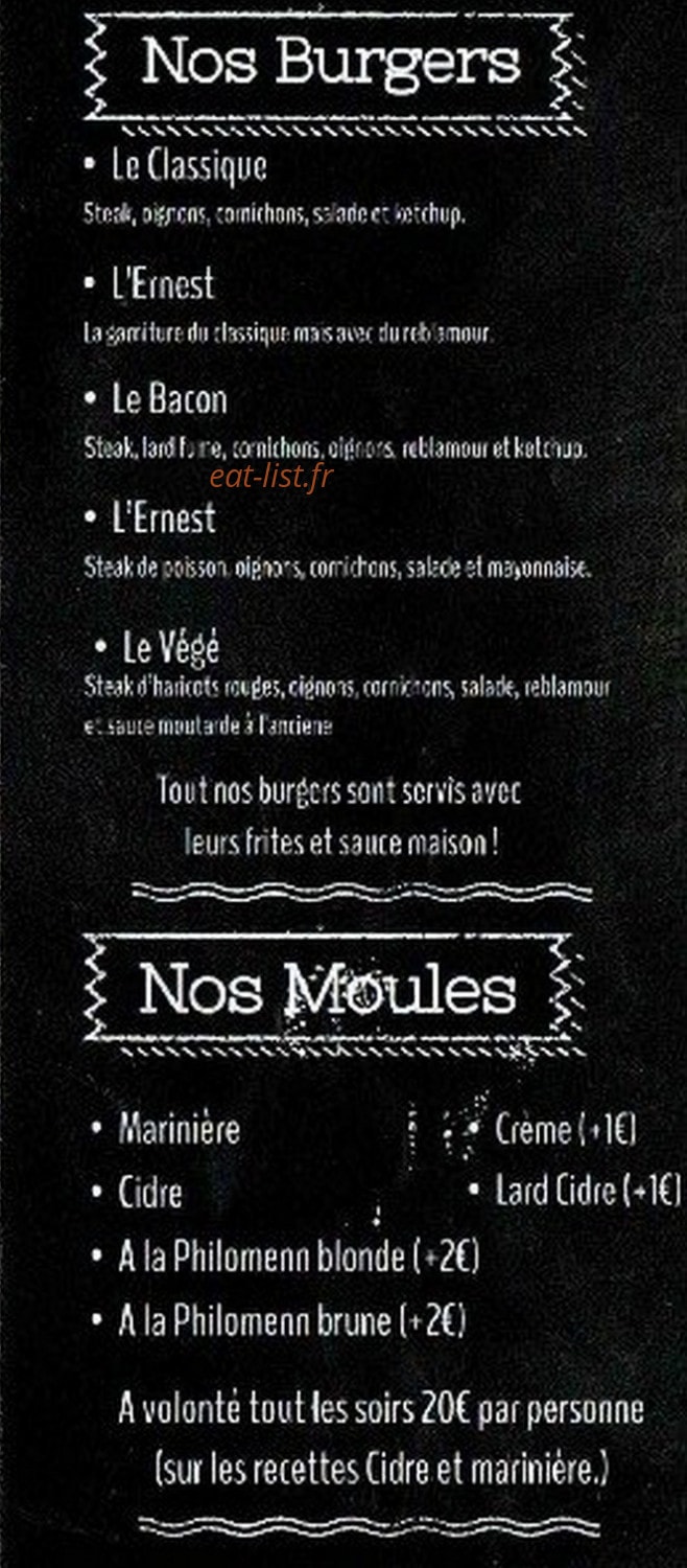 Le Bistrot D'Ernest — carte page 6