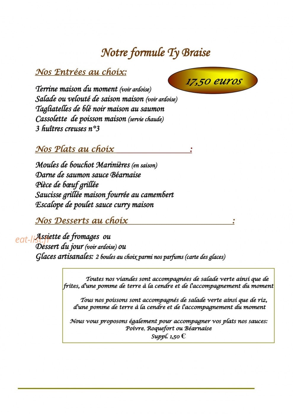 Ty Braise — carte page 3