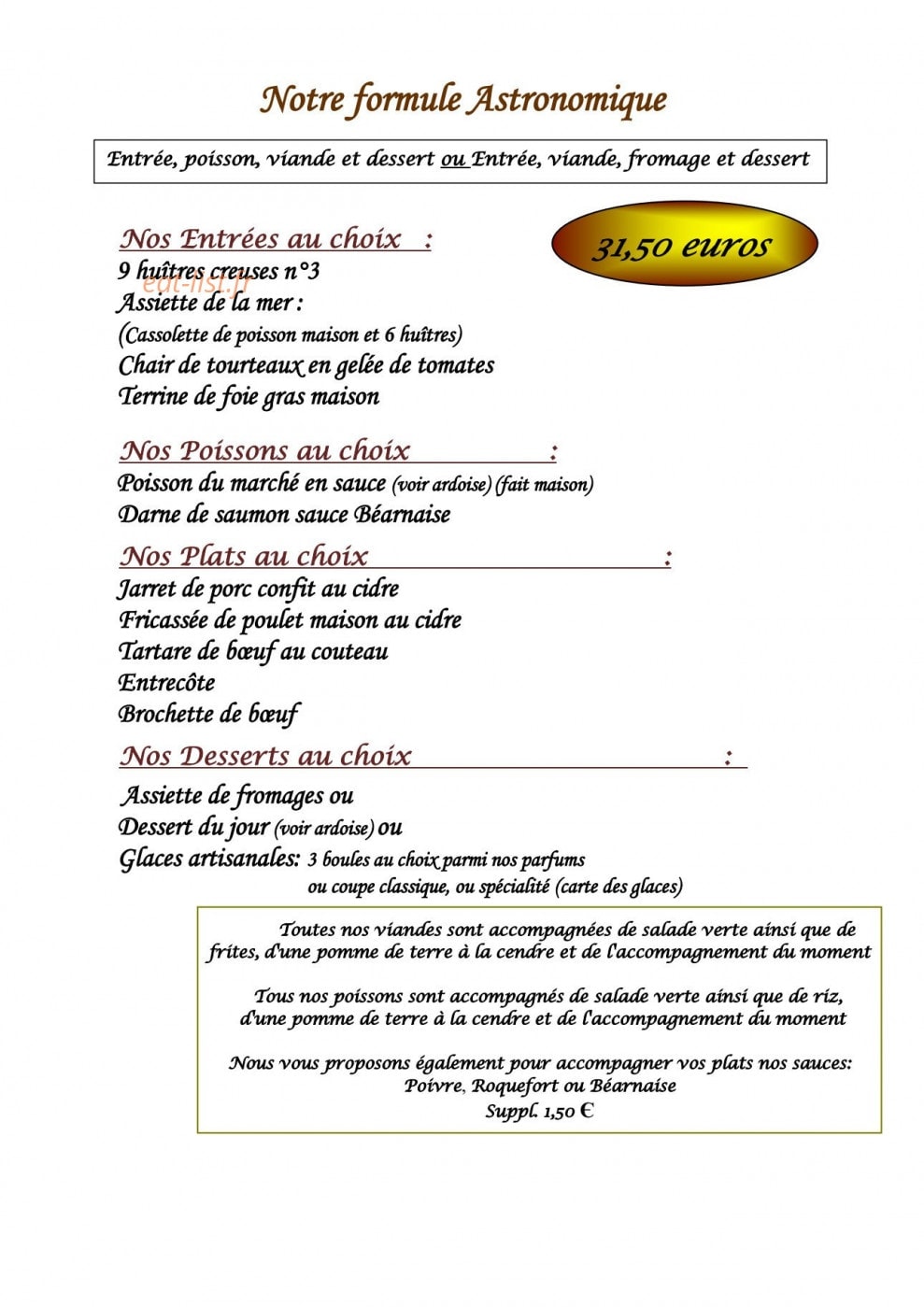 Ty Braise — carte page 5