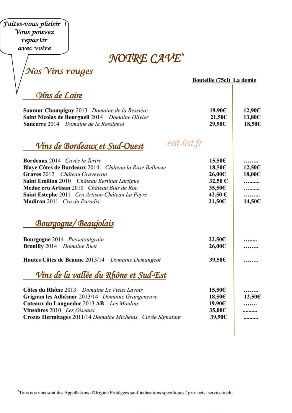 Ty Braise — carte page 9