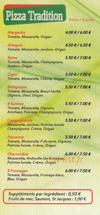 Marco Pizza — carte page 3