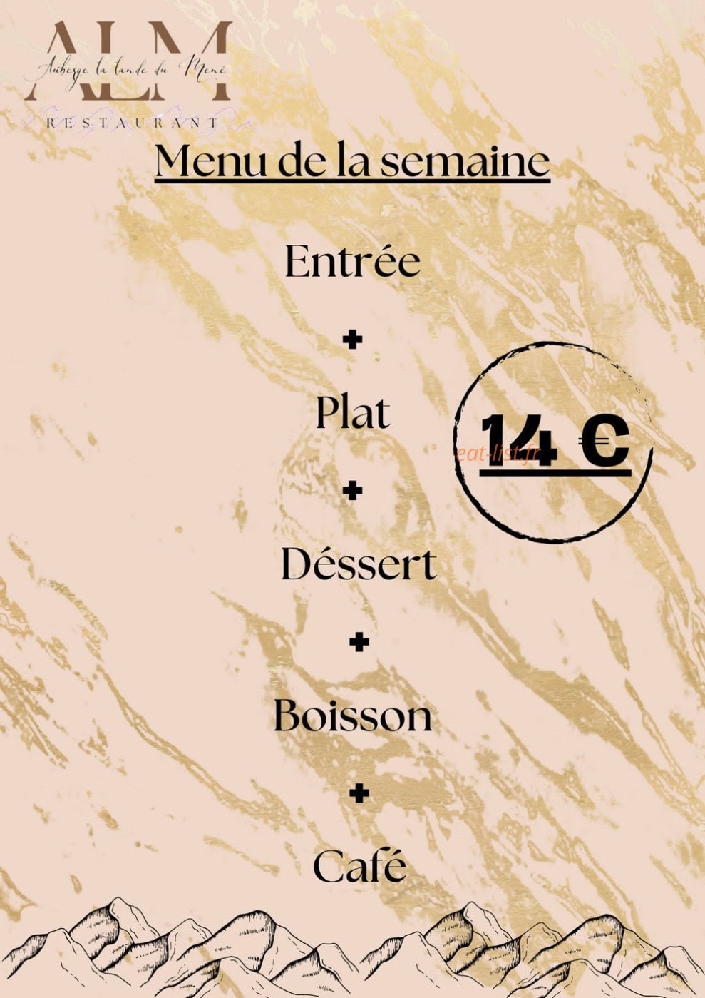 Auberge de la Lande du Mené — carte page 1