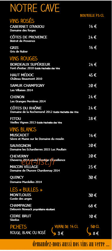 Le bistrot des Caps — carte page 4