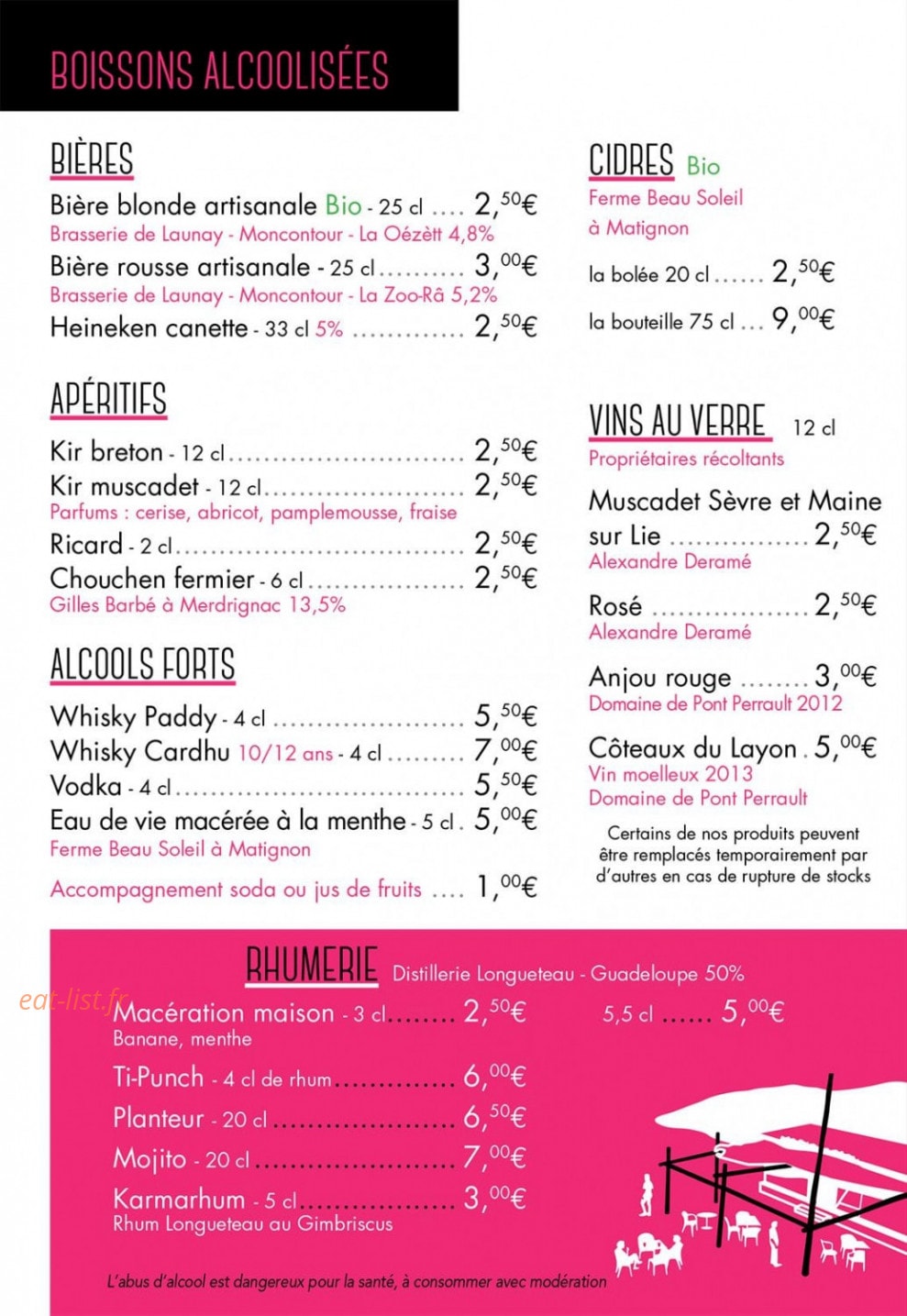 Le Café De La Plage — carte page 3