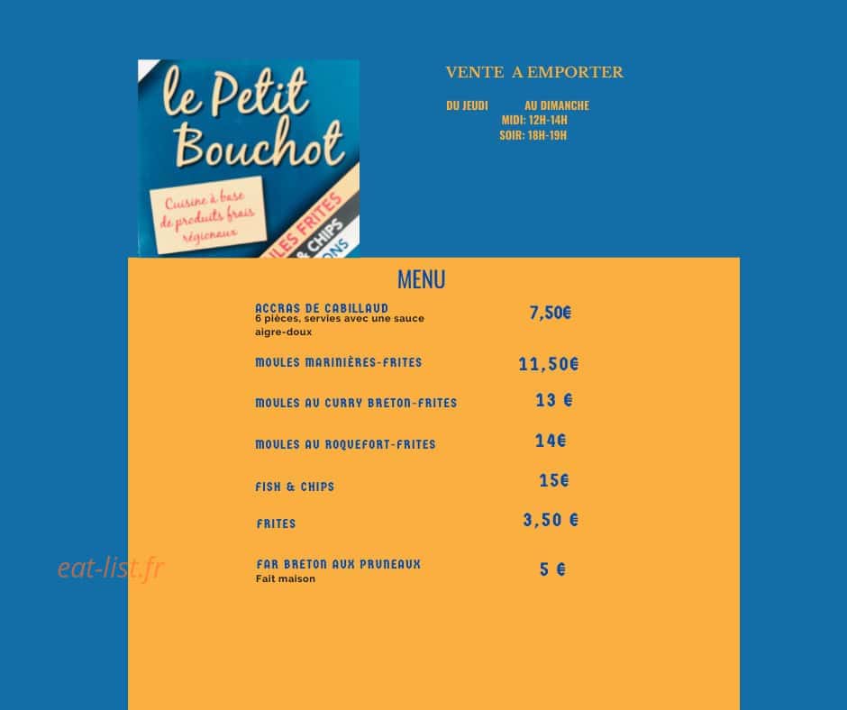 Le Petit Bouchot — carte page 1