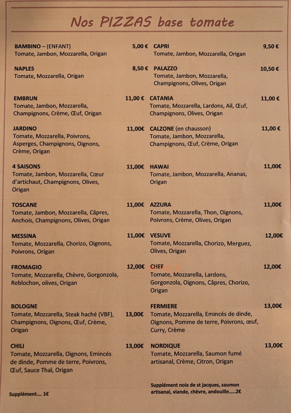 Les Embruns — carte page 1
