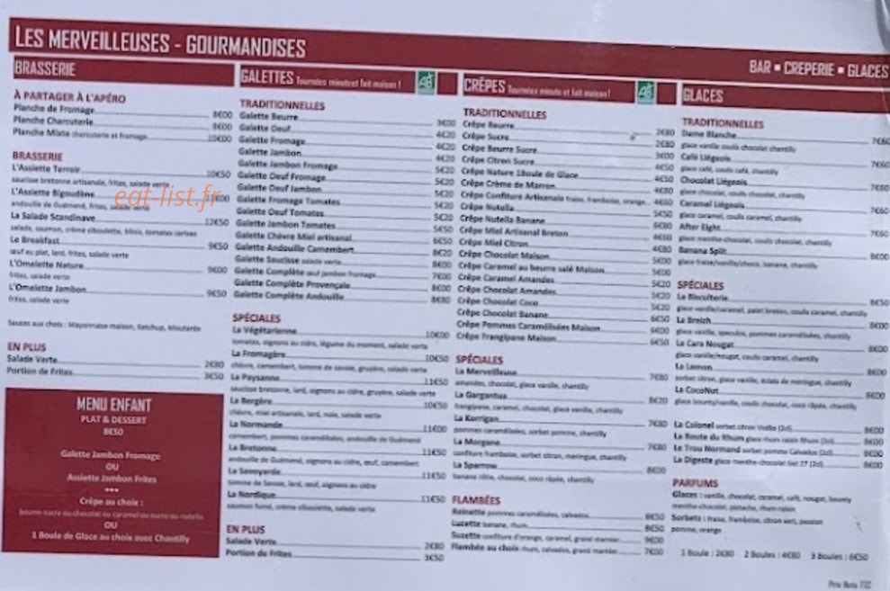 Les Merveilleuses — carte page 1