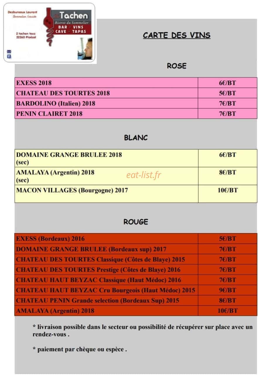 Le tachen — carte page 1