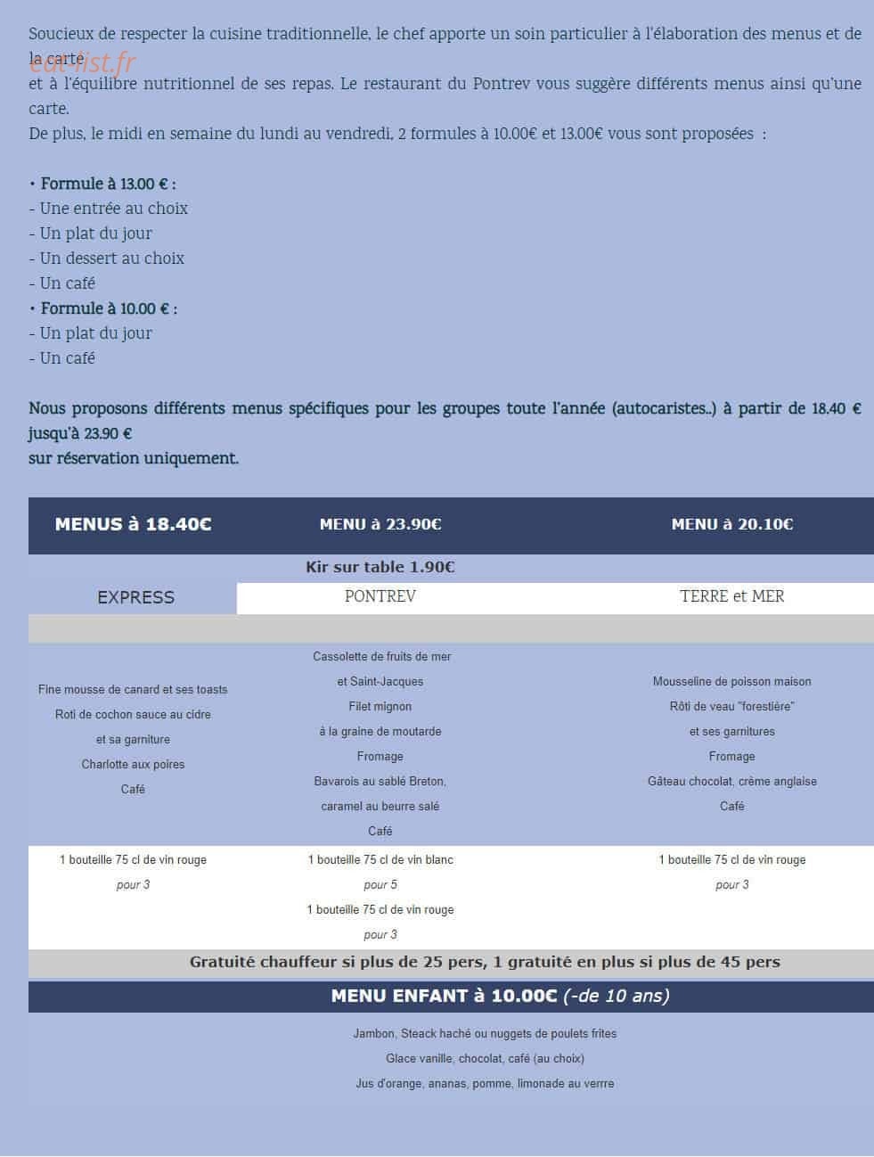 le pontrev — carte page 1