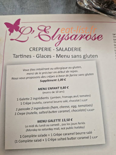 L'Elysarose — carte page 1