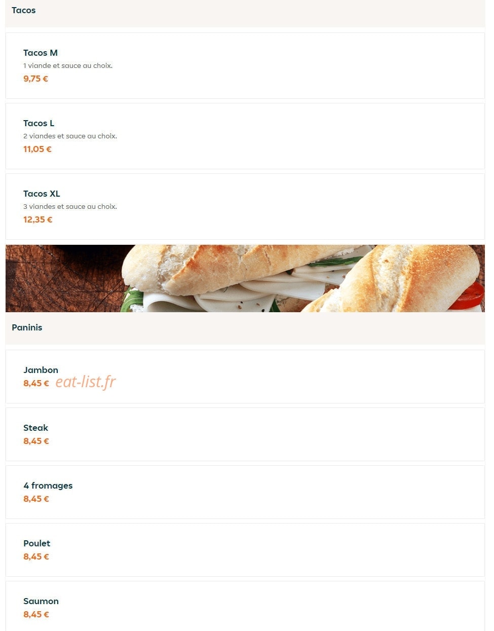 Burger city — carte page 8