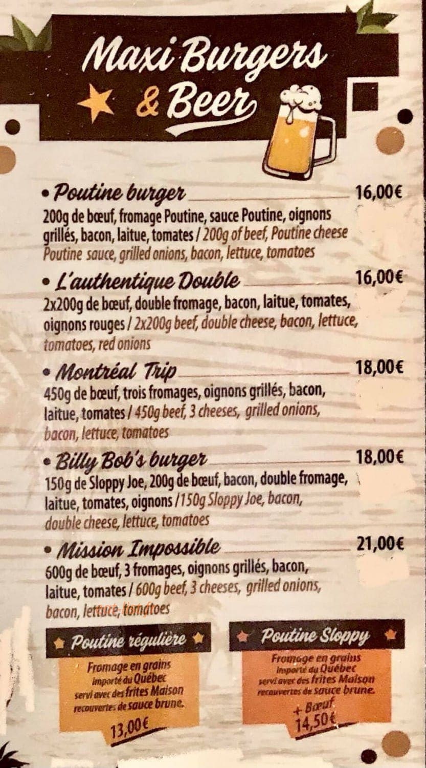 Chez Michel et Nina — carte page 2
