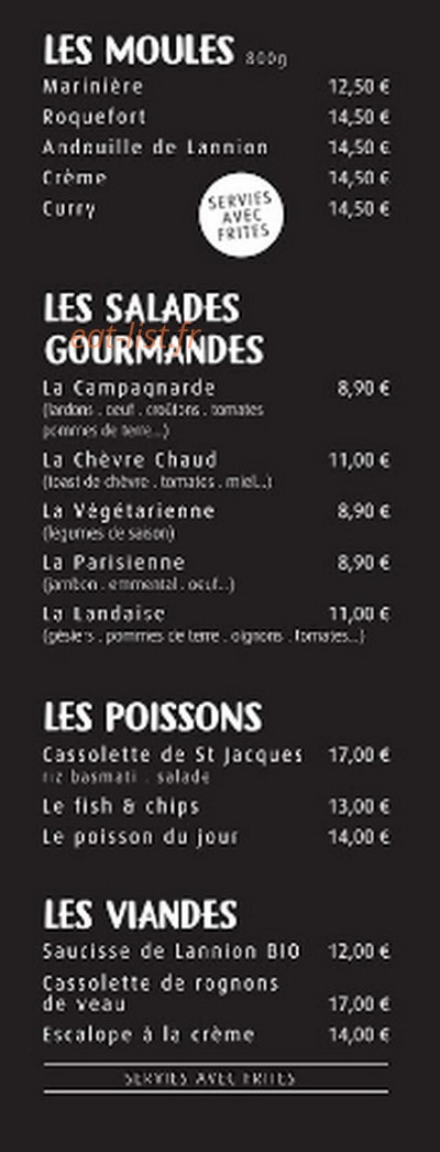 Creperie De La Place — carte page 2