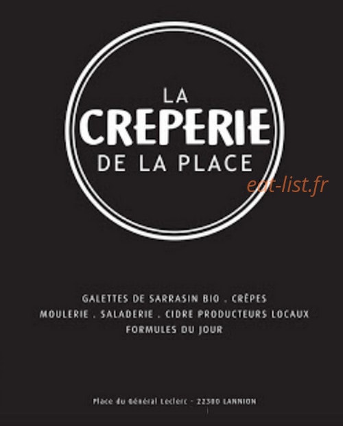 Creperie De La Place — carte page 1