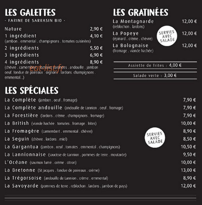 Creperie De La Place — carte page 4