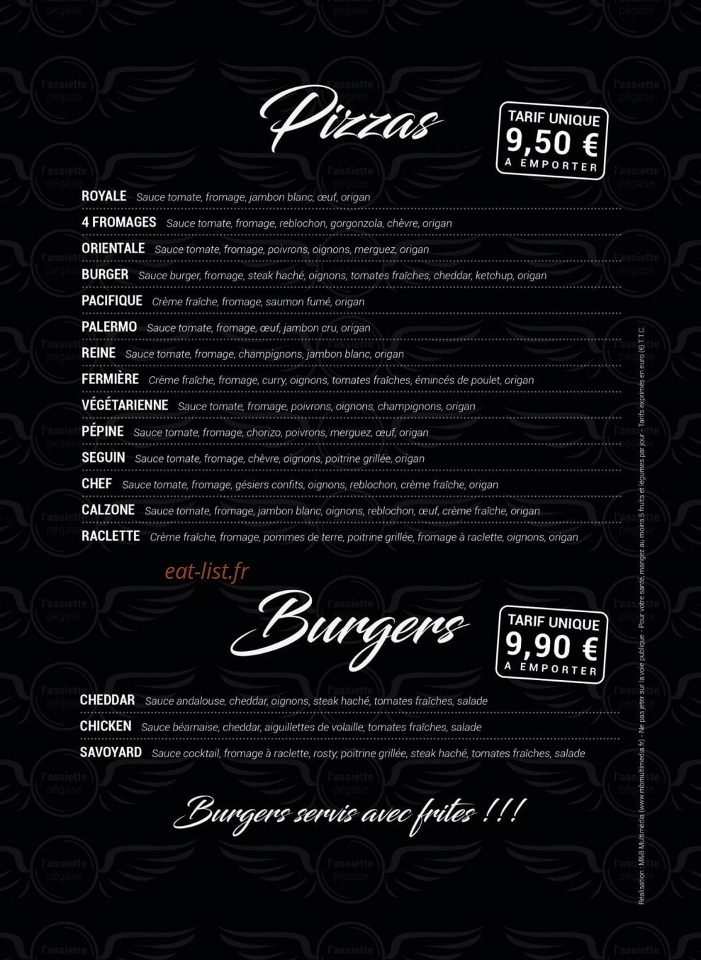 L'Assiette Pégase — carte page 2