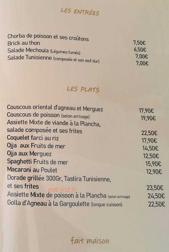La Goulette — carte page 2