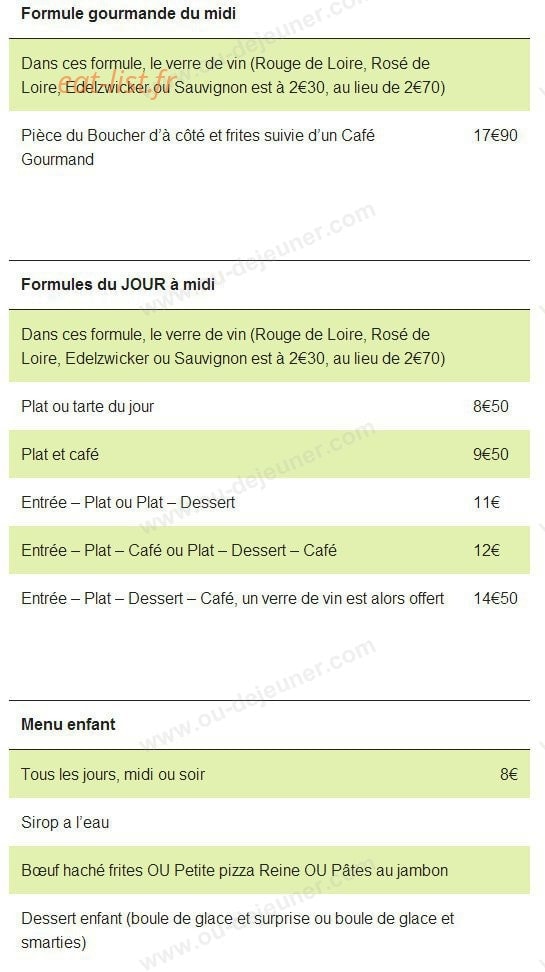 Le Bouche à Oreille — carte page 6