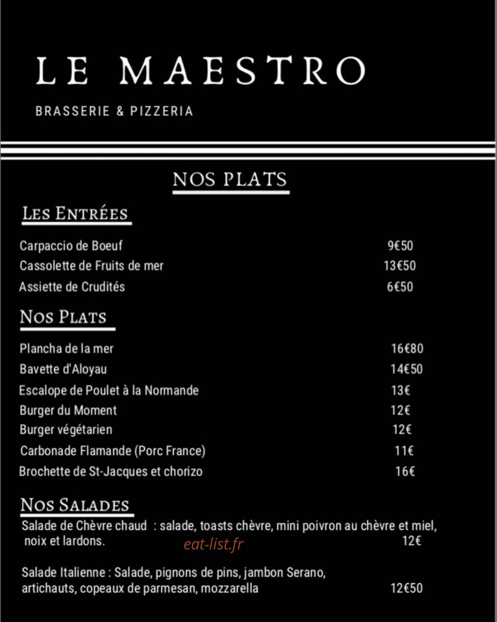 Le Maestro — carte page 1