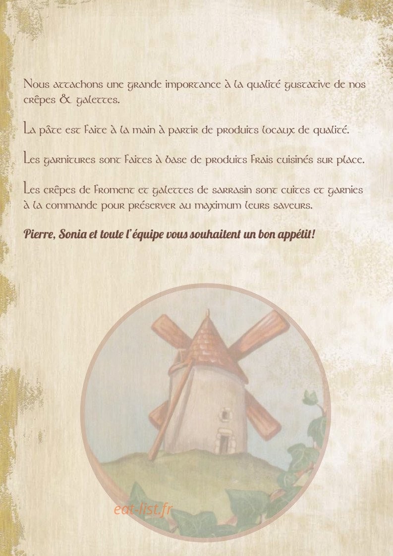 Le Moulin Vert — carte page 2