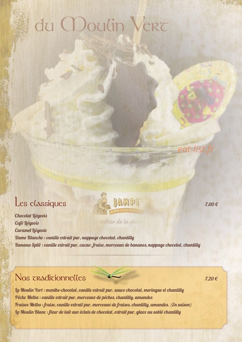 Le Moulin Vert — carte page 16