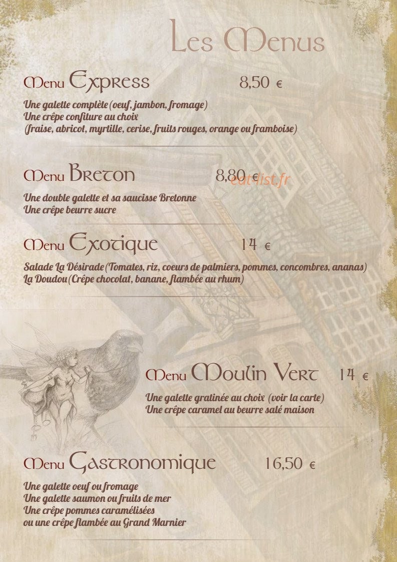 Le Moulin Vert — carte page 3