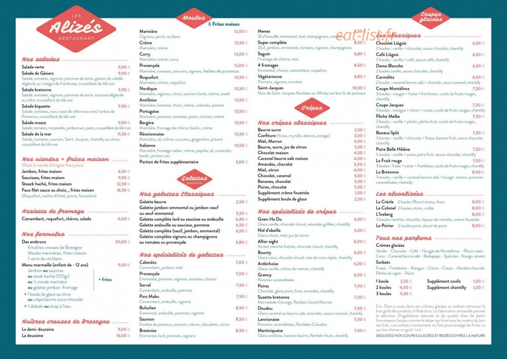 Les Alizés — carte page 1
