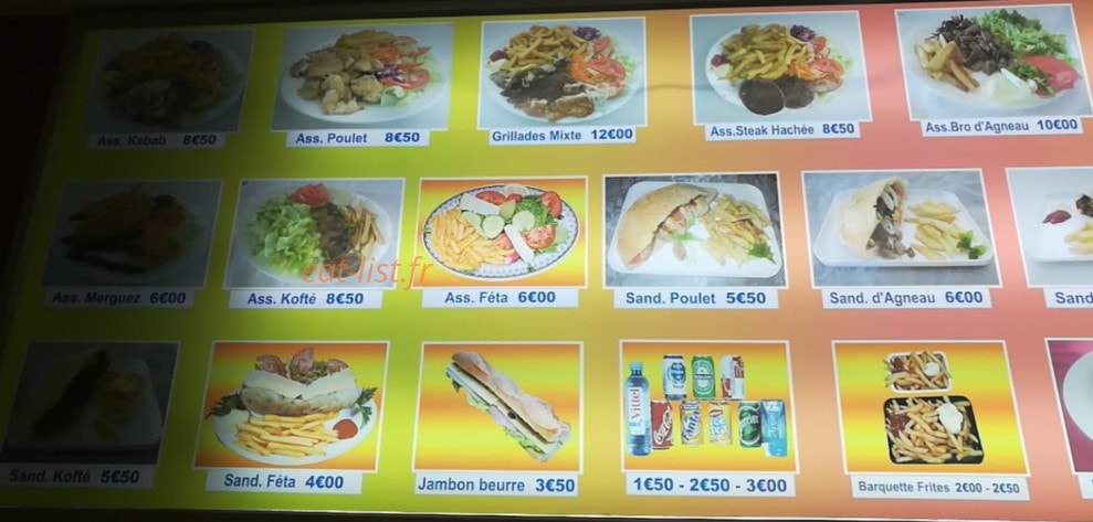 Ozgûr Kebab — carte page 1