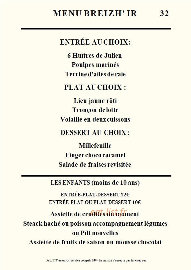 Hotel de la Plage — carte page 2