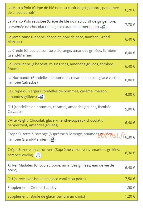 Creperie de la mer — carte page 4
