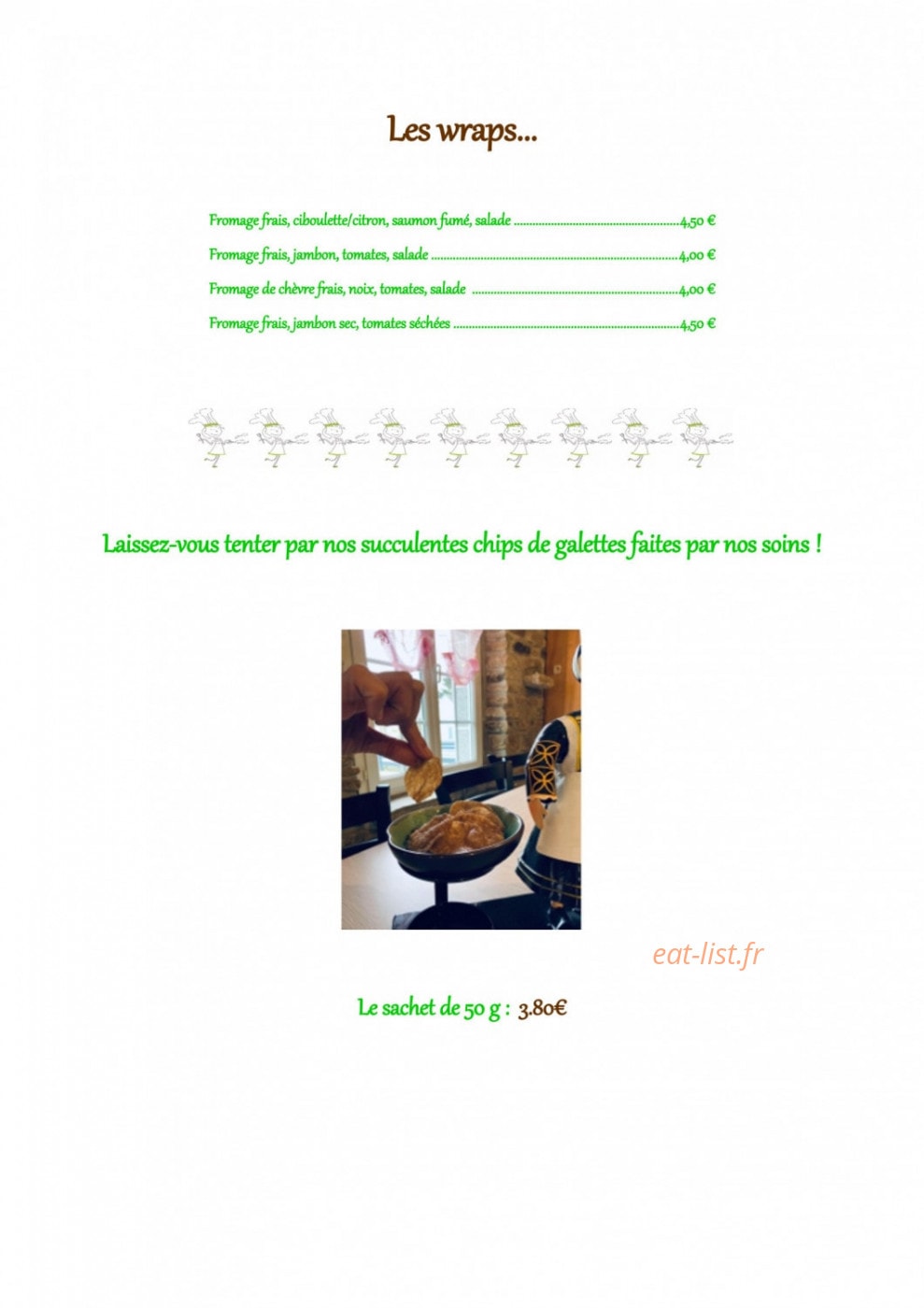 Crêperie Fontaine Saint Père — carte page 4