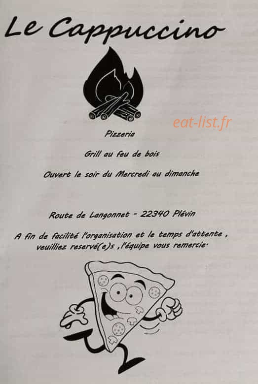 Le cappuccino — carte page 1
