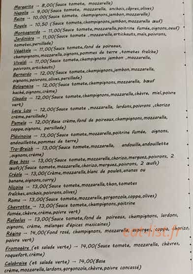 Le cappuccino — carte page 2