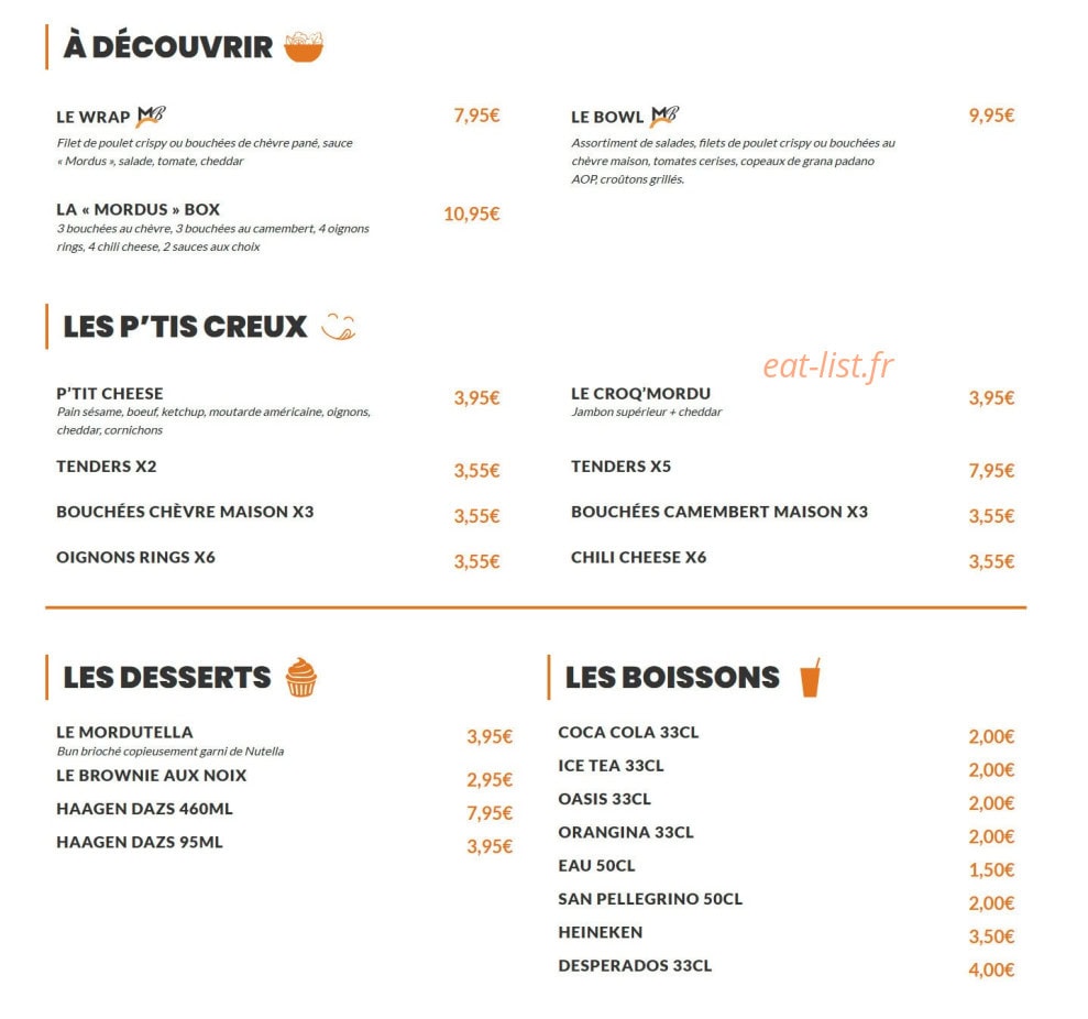 Les Mordus du Burger — carte page 2