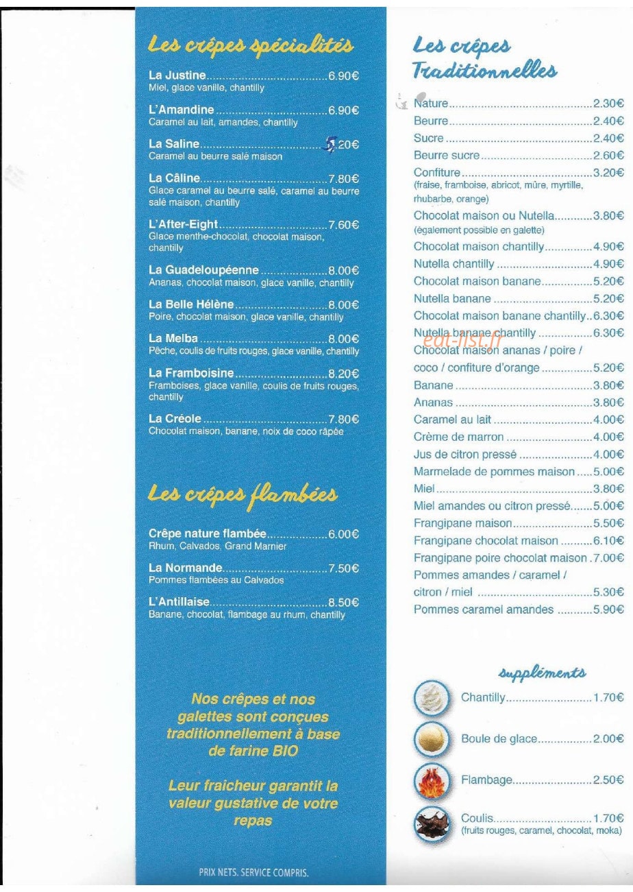 Crêperie des iles — carte page 4