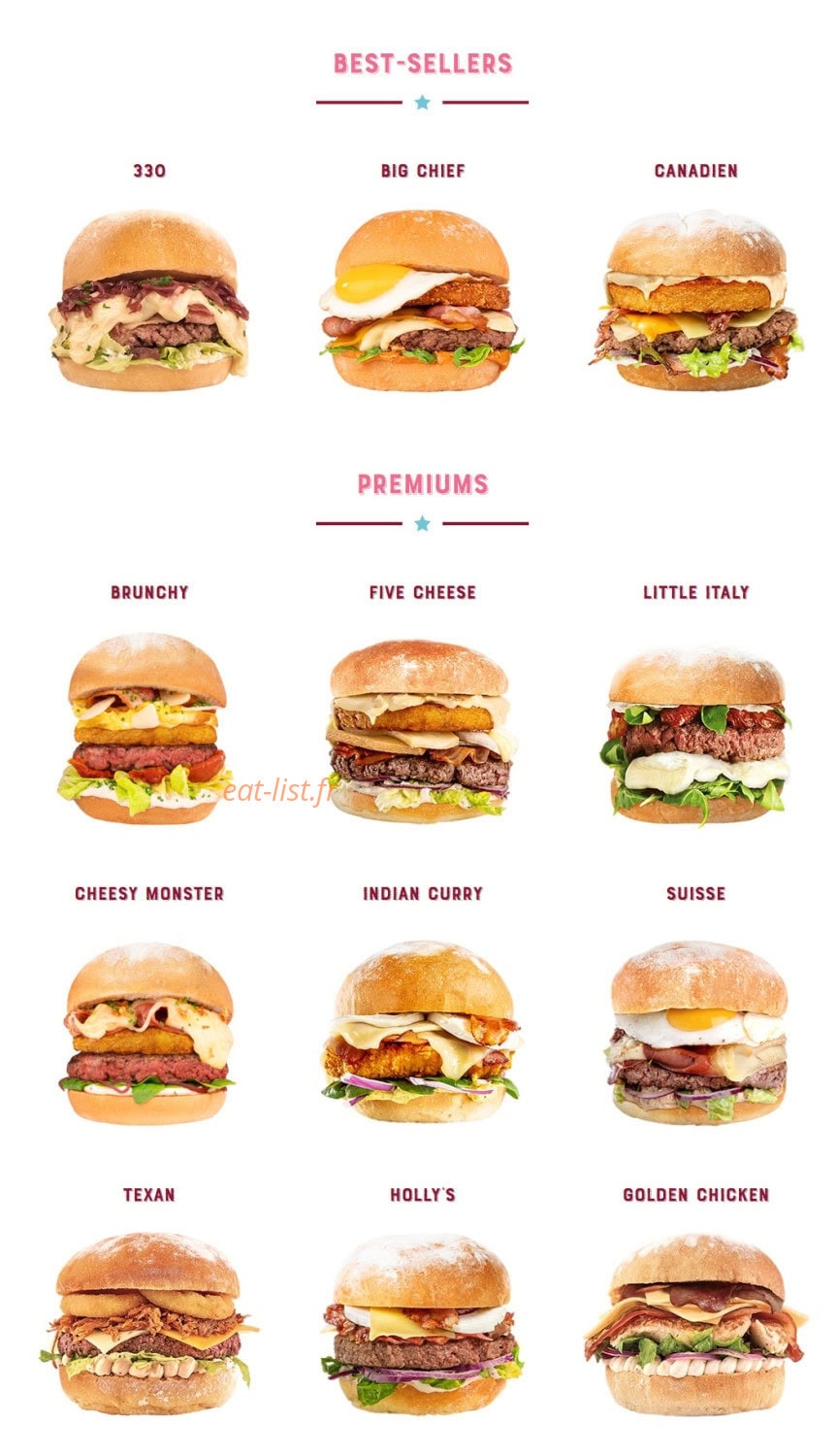 Holly's Diner — carte page 1