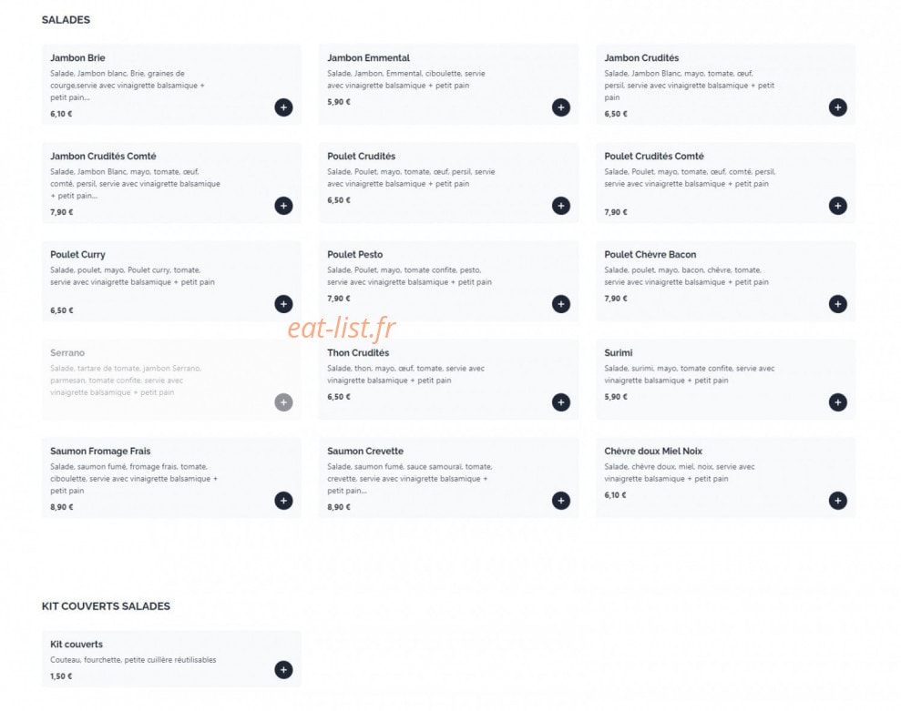 One S — carte page 2