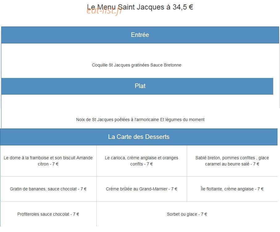 Au Biniou — carte page 3