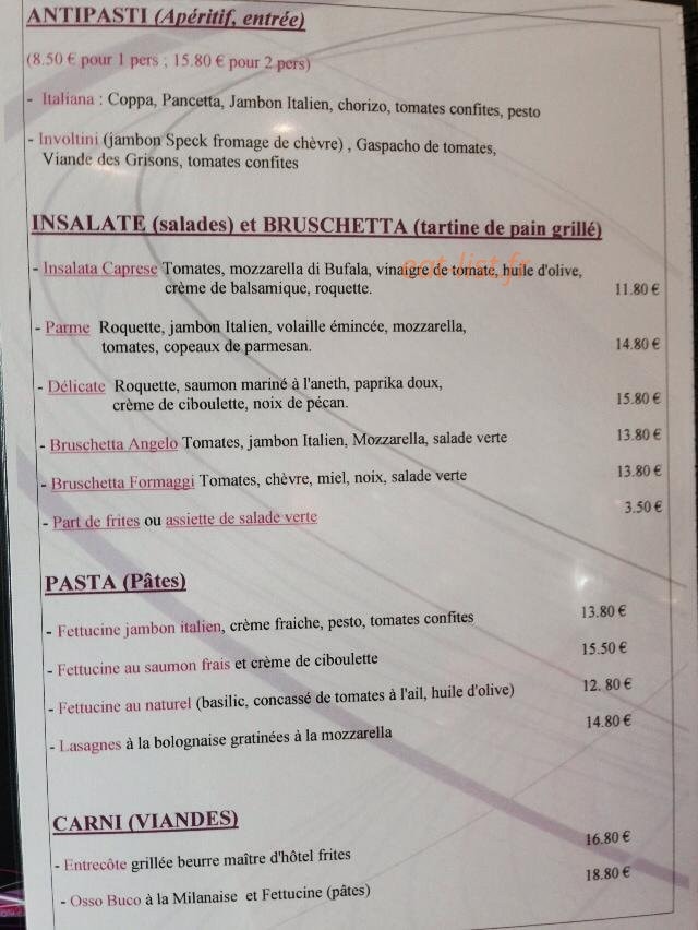 La Nota Bene — carte page 1