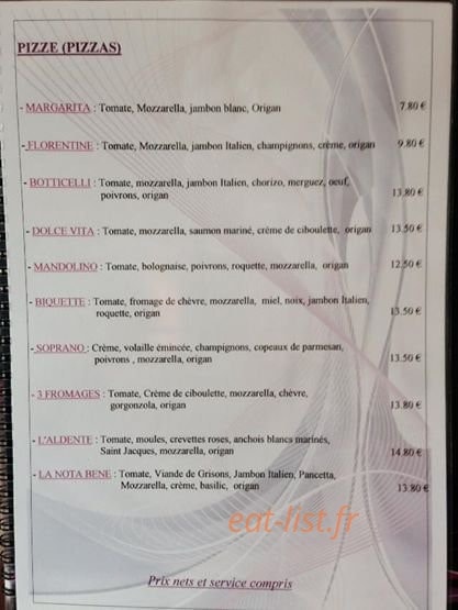 La Nota Bene — carte page 2