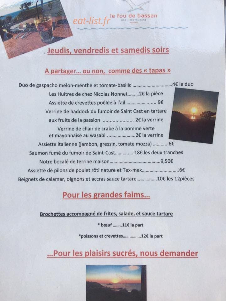 Le Fou de Bassan — carte page 1