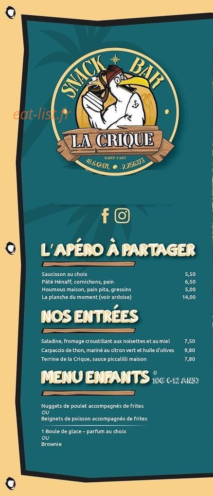 La Crique — carte page 1